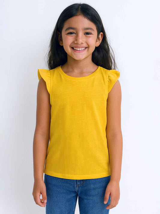 Girls Slub Knit T Shirt