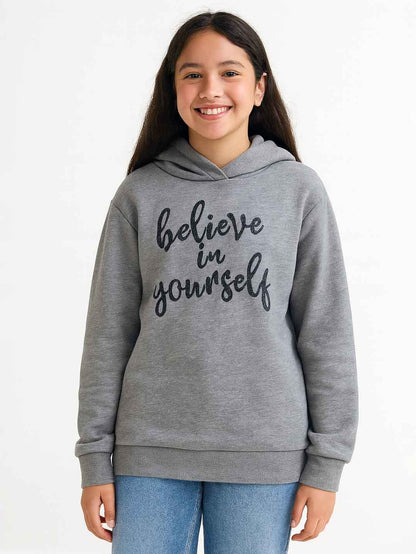 Girls Hooded Pullover Sweatshirt