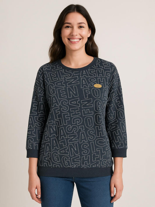 Ladies Printed 3/4th Sleeve top