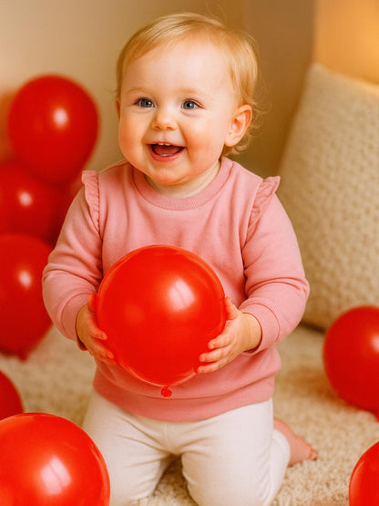 Baby Girls Pink Pullover Sweatshirt