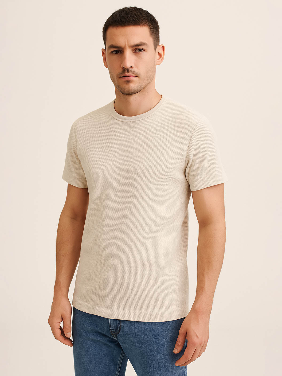 Mens Textured  T-Shirt