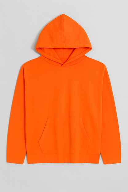 Mens Dry Fit Pullover Orange Hoodie