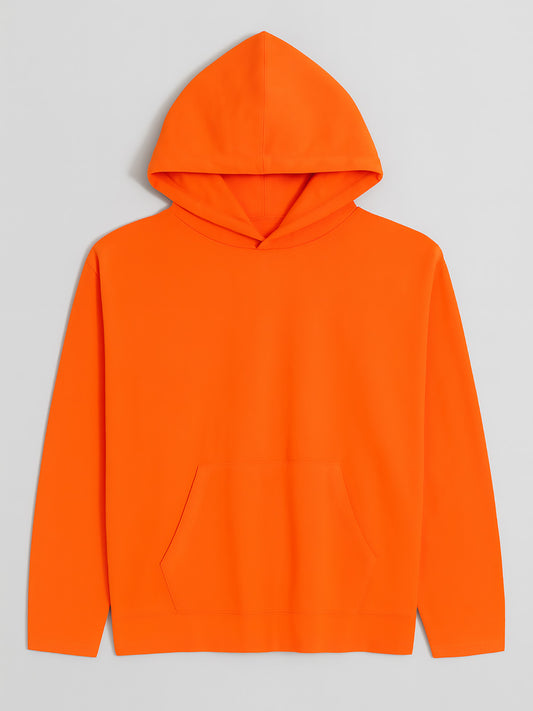 Mens Dry Fit Pullover Orange Hoodie