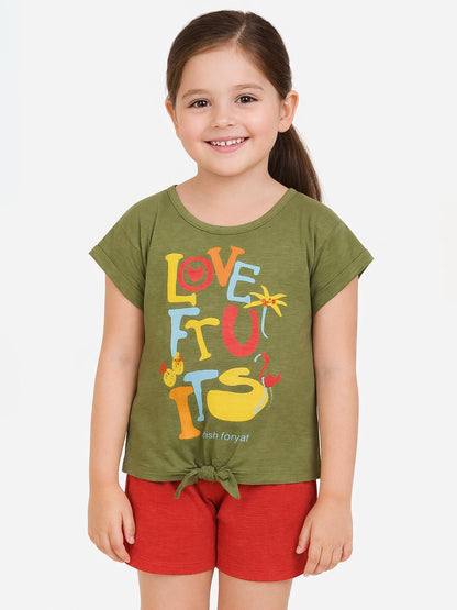 Girls Printed Shorty Sets