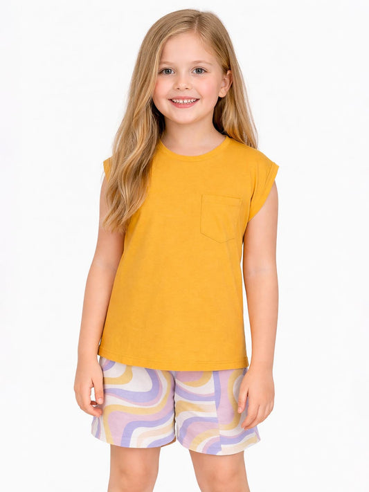 Girls Printed Shorty Pyjama Sets