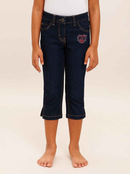 Girls Woven Capri Jeans