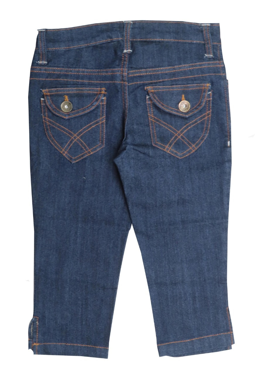 Girls Woven Capri Jeans