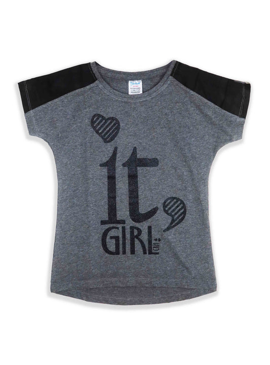 Girls Glitter Printed T-Shirt