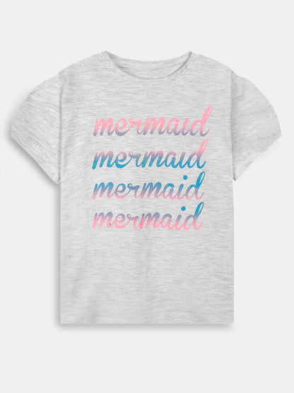 Girls Glitter Printed T Shirt