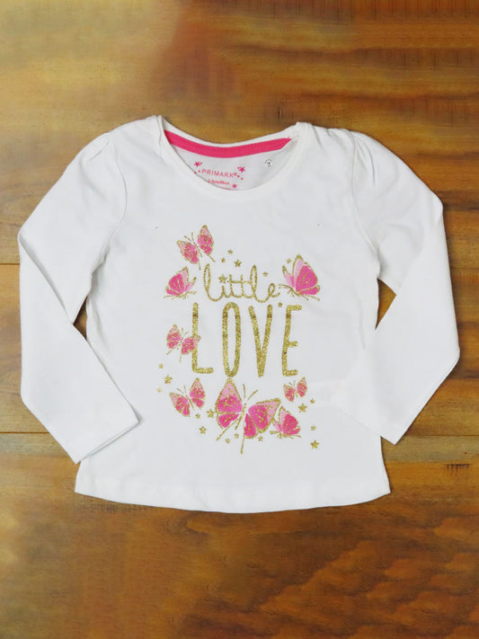 Girls Long sleeve Glitter Printed T Shirt