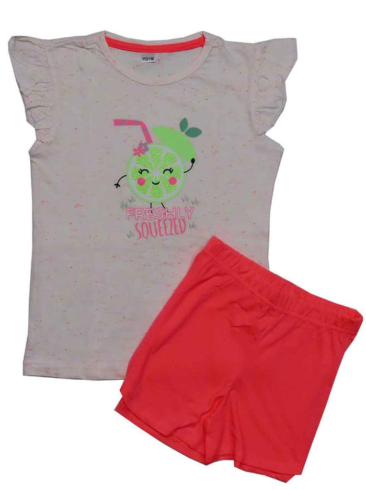 Girls Printed Shorty Set