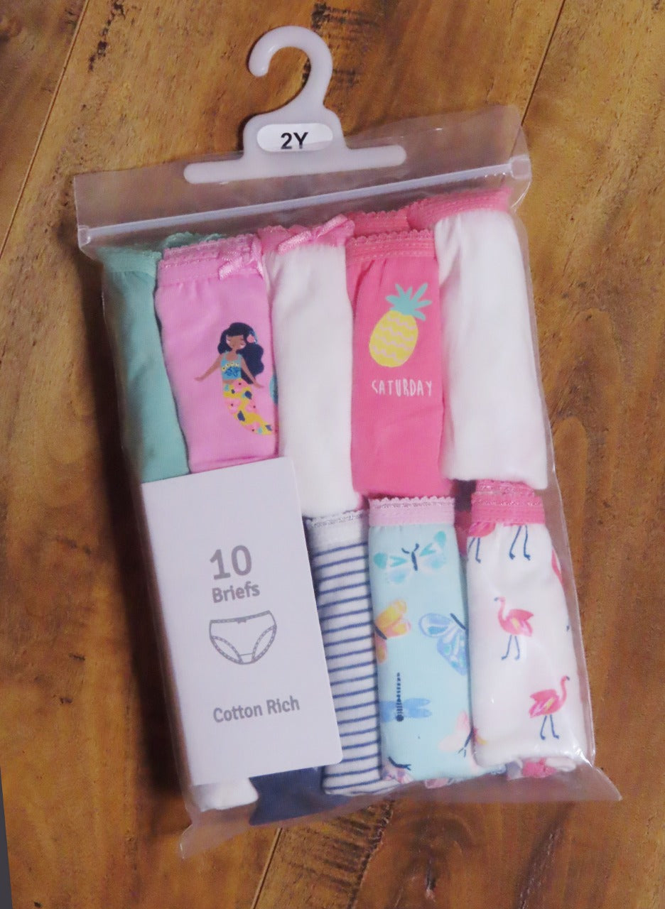 Girls Briefs 10 pc pack