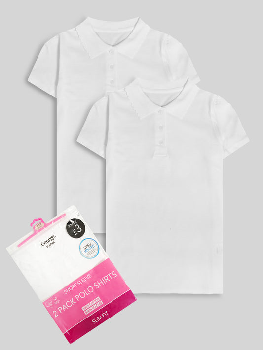 Girls 2 Pack School Polos