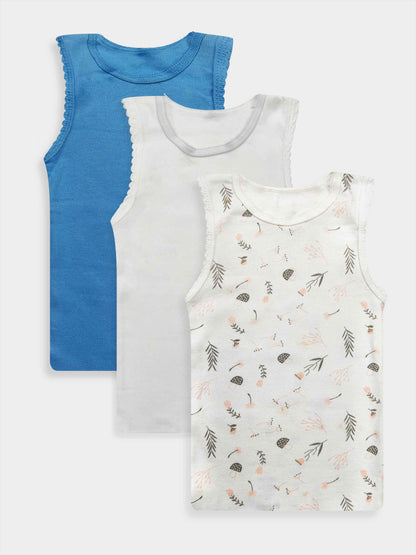 Baby Girls 3 Pack Vests