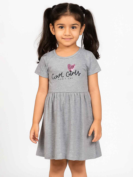 Girls Printed Knit Dress
