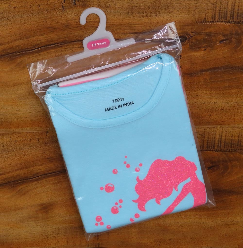 Girls Printed Shorty Pyjama Sets Packaged