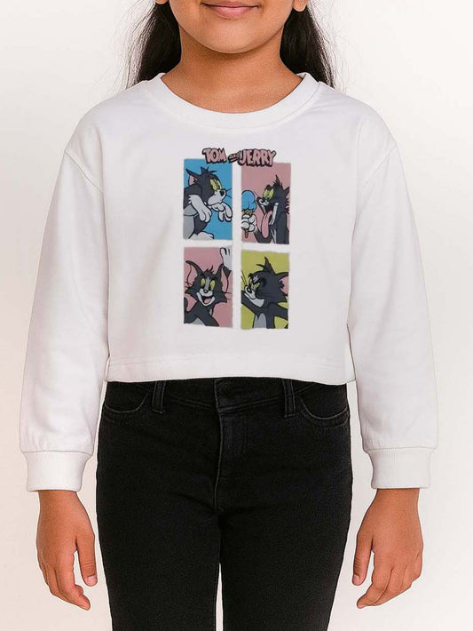 Girls Cropped Sweatshirt
