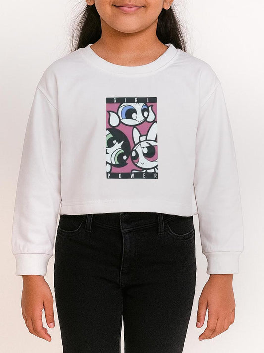 Girls Cropped Sweatshirt