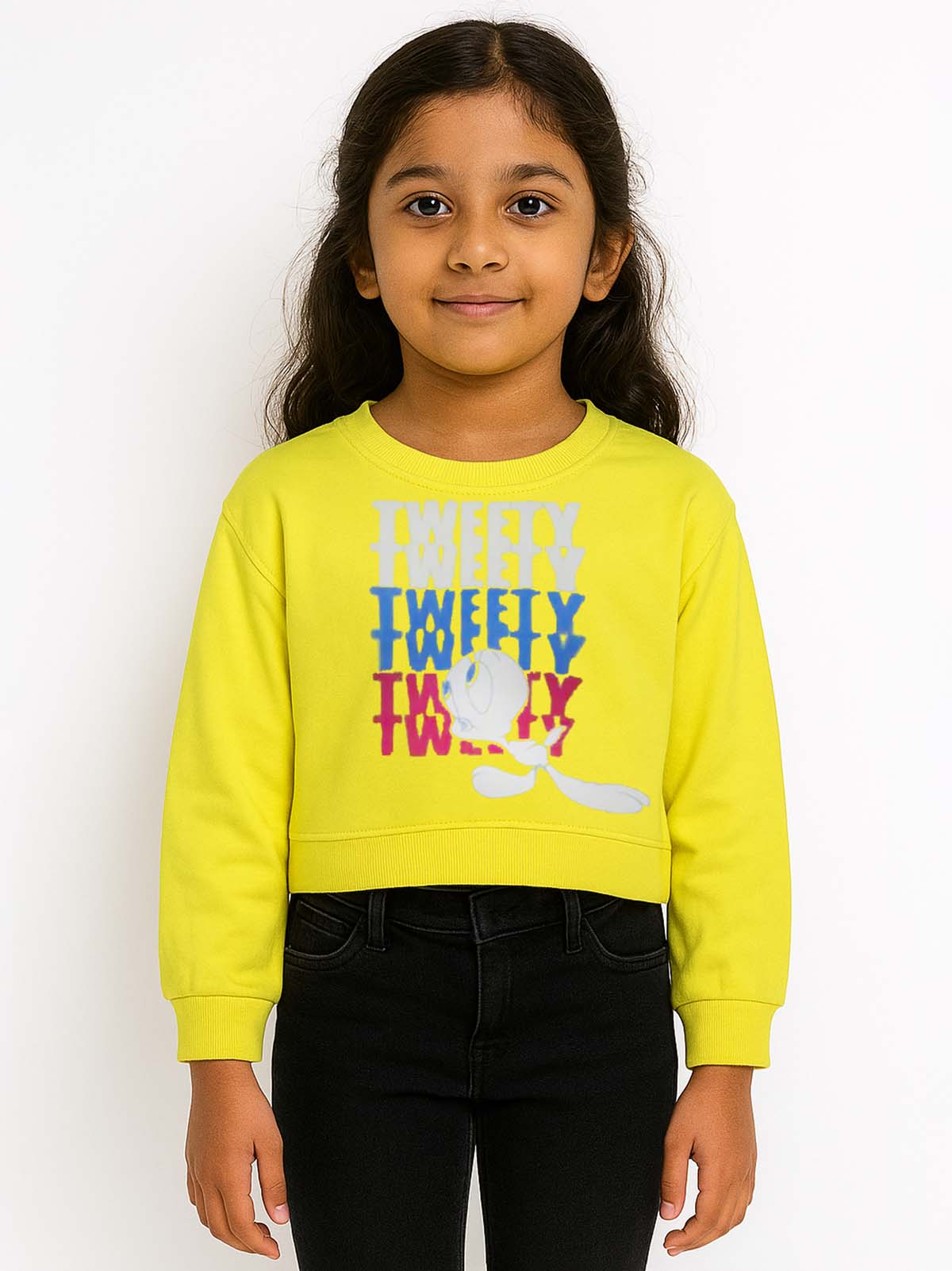 Girls Cropped Sweatshirt