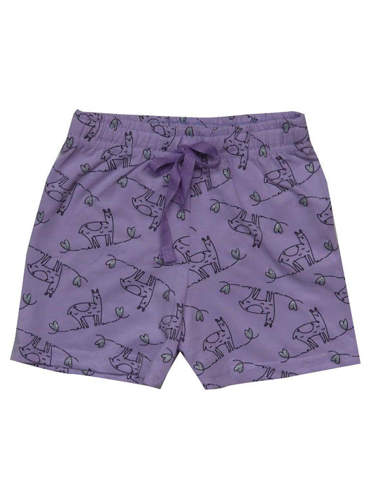 Girls Printed Stretch Knit Shorts