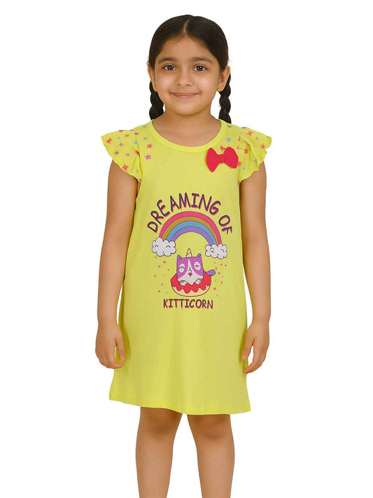 Girls Printed Night Dress
