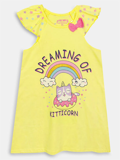 Girls Printed Night Dress