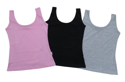 Girls 3 Pack Sleeveless Tops