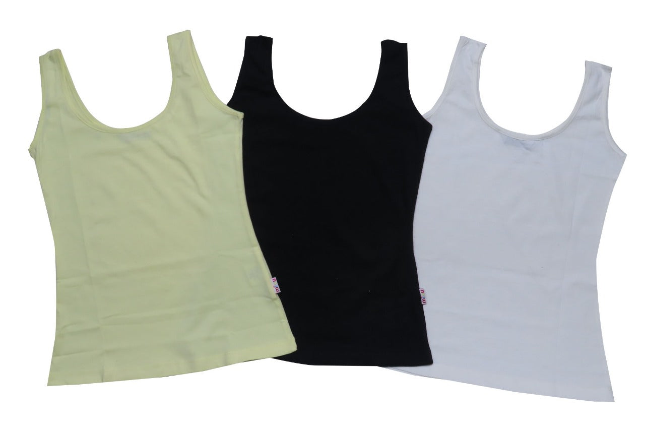 Girls 3 Pack Sleeveless Tops