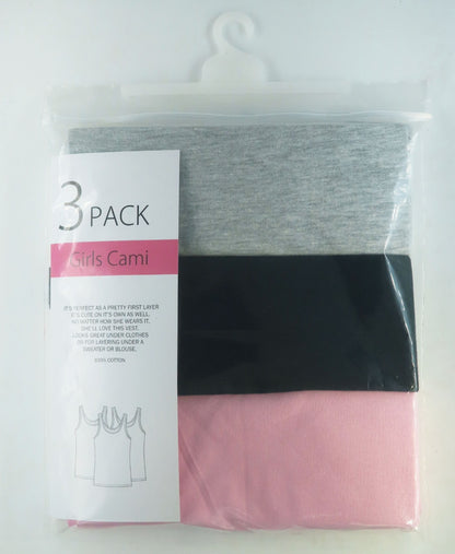 Girls 3 Pack Sleeveless Tops