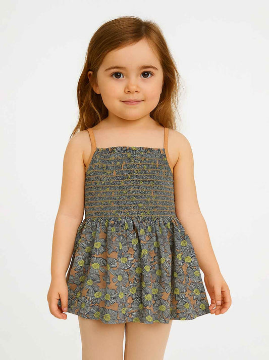 Girls Spaghetti Strap Smocked Tops