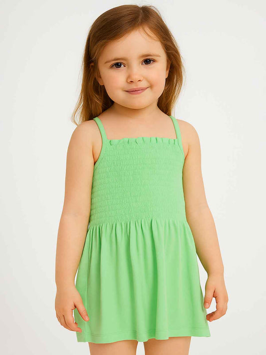 Girls Spaghetti Strap Smocked Tops
