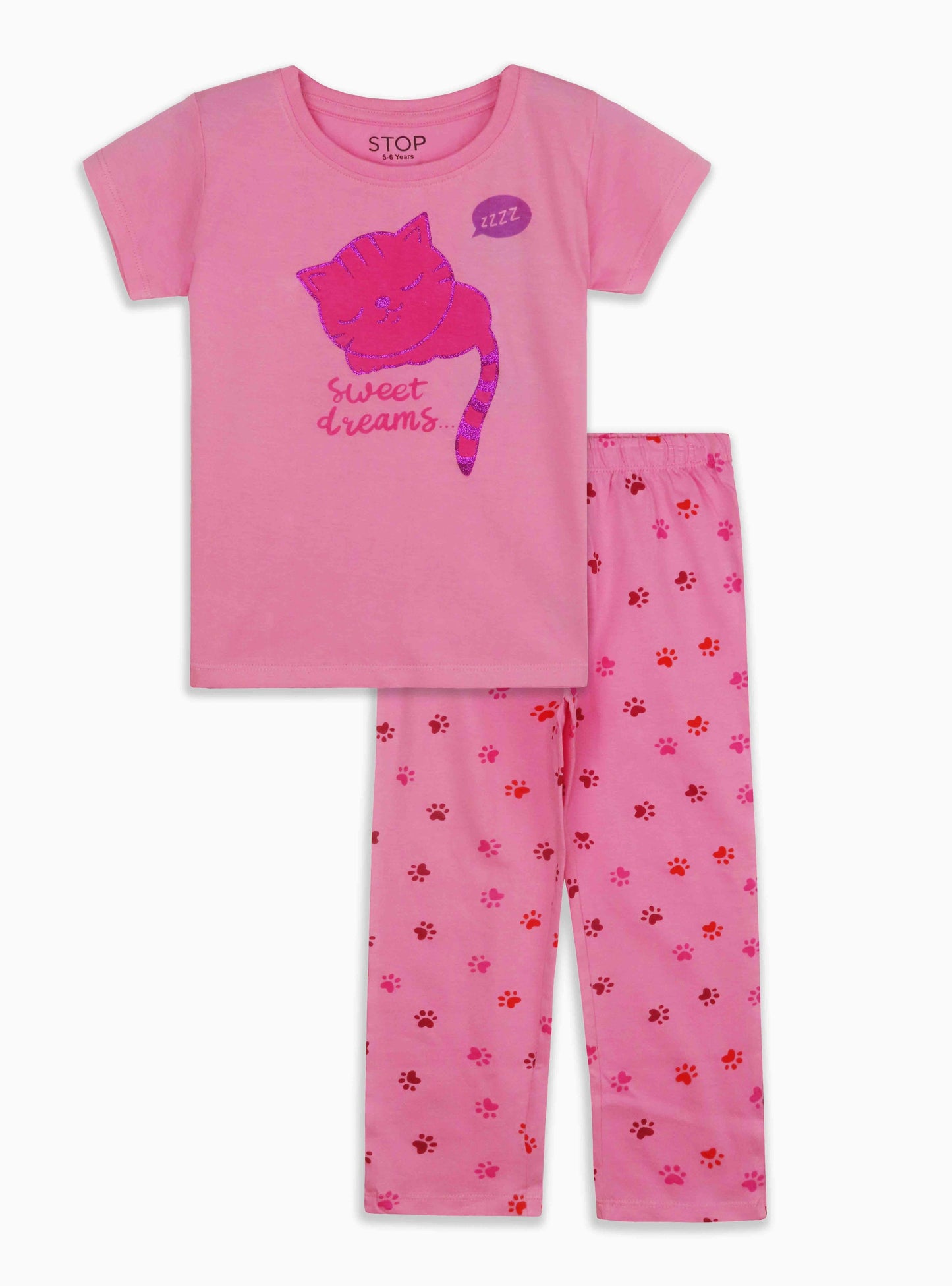 Girls Printed Pyjama Set