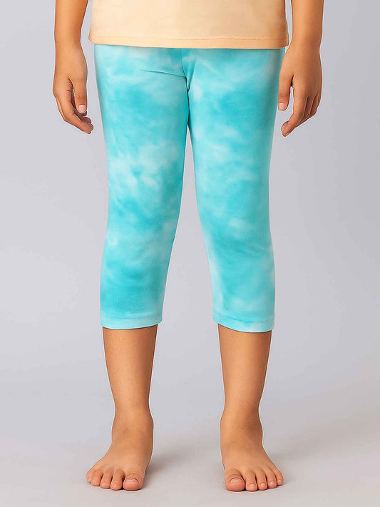 Girls Stretch Tie n Dye Capri