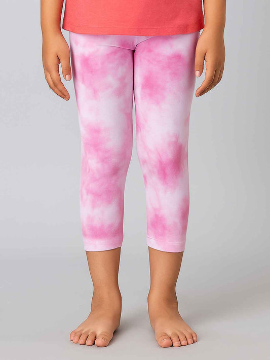 Girls Stretch Tie n Dye Capri