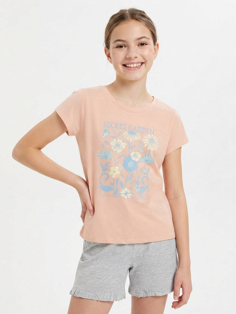Girls Printed Shorty Pyjama Sets