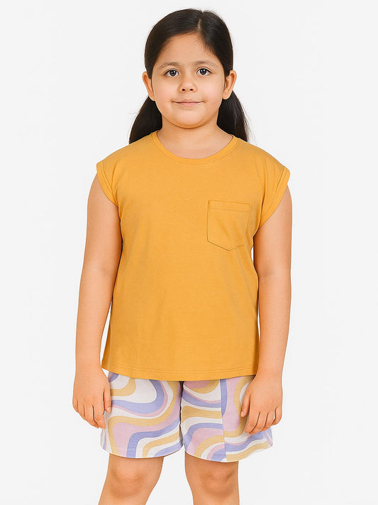 Girls Printed Shorty Pyjama Sets