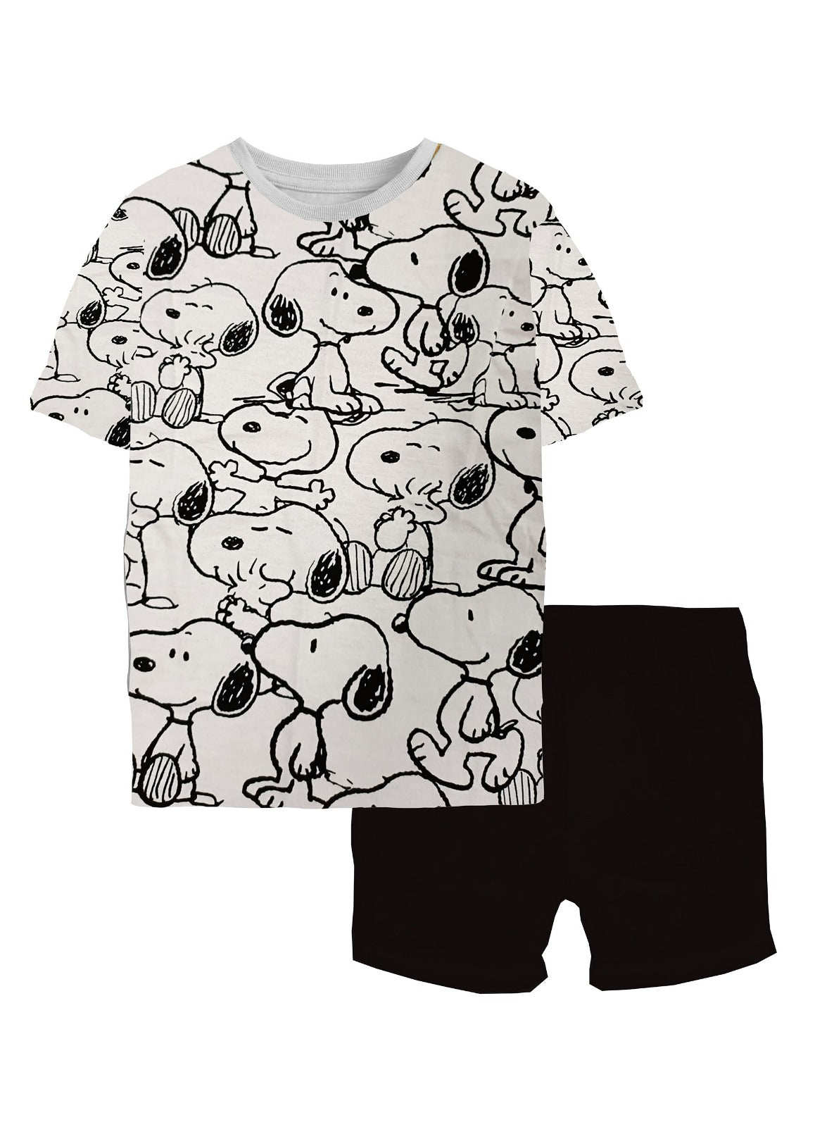 Girls Printed Shorty Set