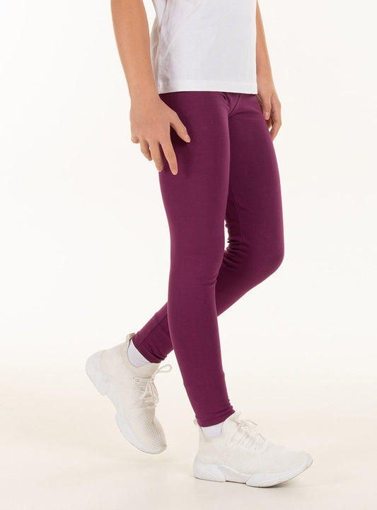 Girls Stretch Leggings Dark Purple