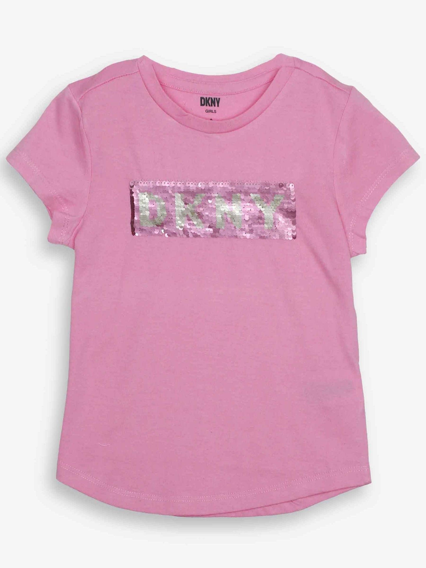 Girls Sequin Pink T Shirt