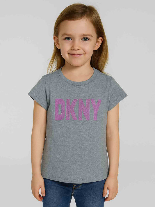 Girls Applique Grey T Shirt