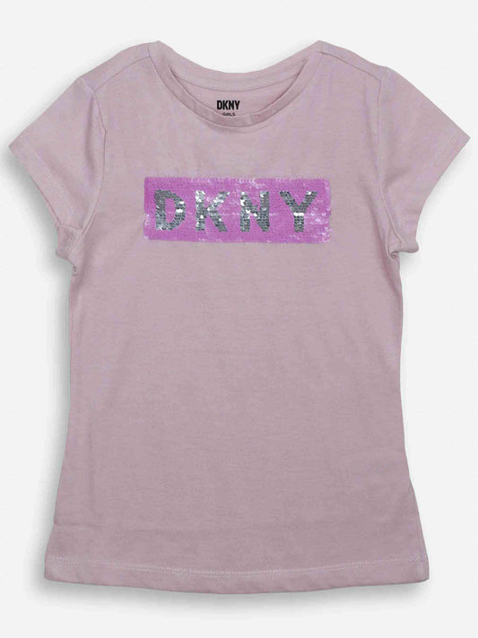 Girls Sequin Dusty Pink T Shirt