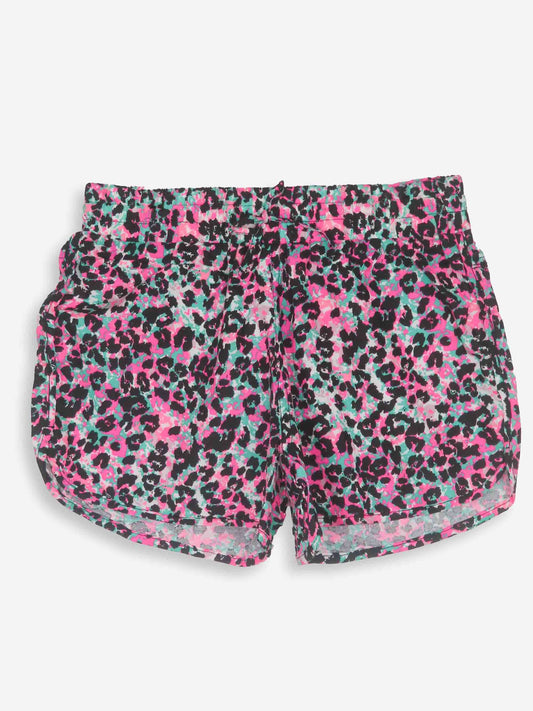 Girls Animal AOP Viscose Woven Shorts