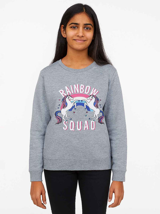 Girls Grey Fleece Pullover Sweatshirt