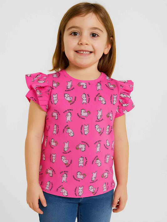 Girls Printed T Shirt