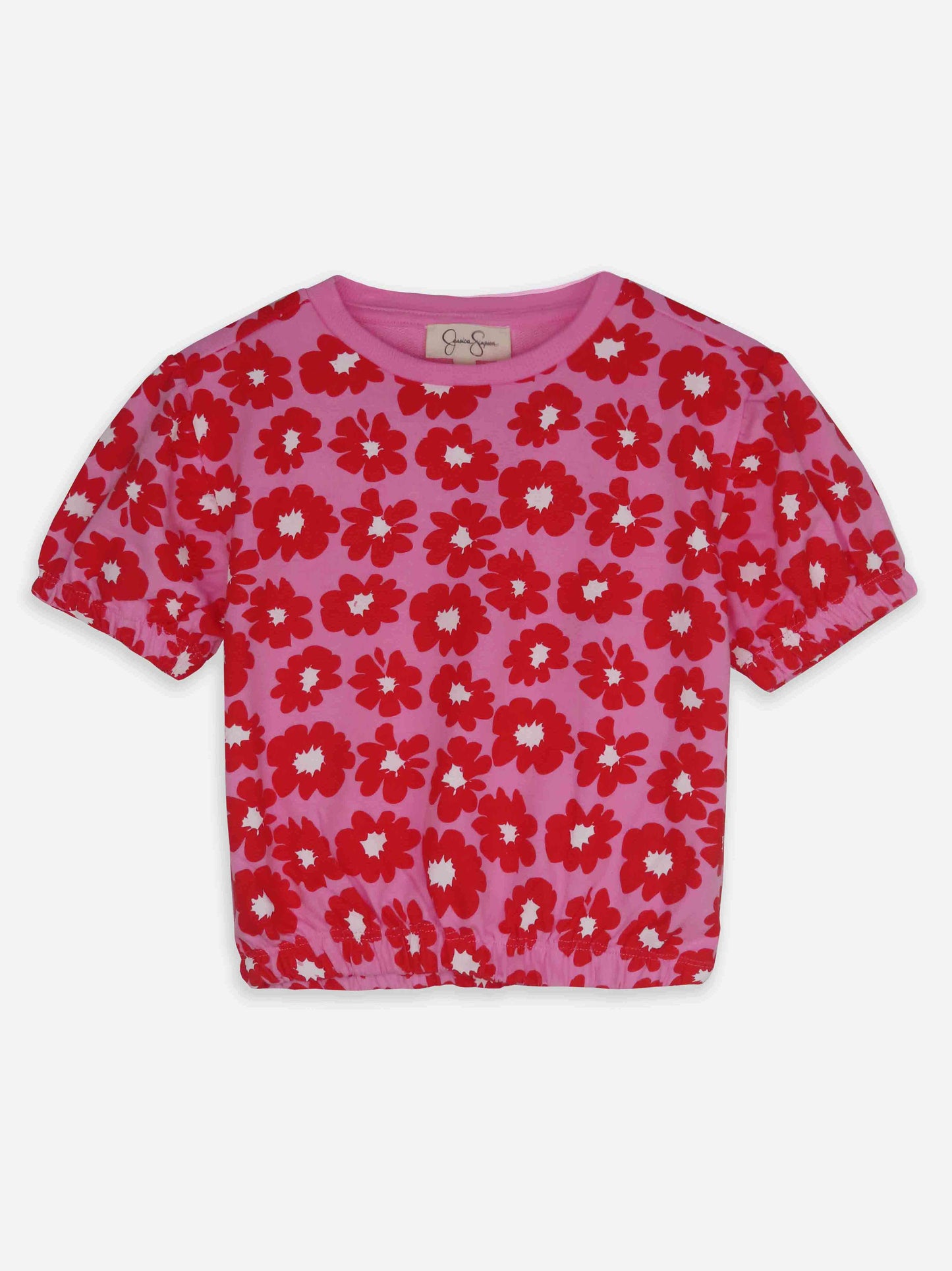 Girls French Terry Pink Crop Top