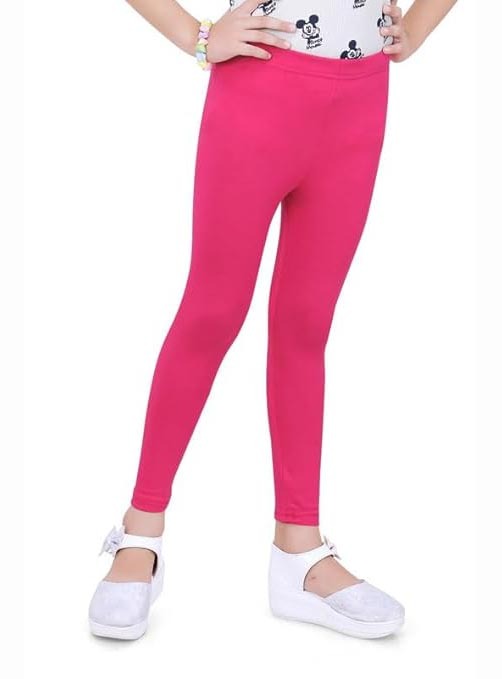 Girls Stretch Fuchsia Ankle Legging