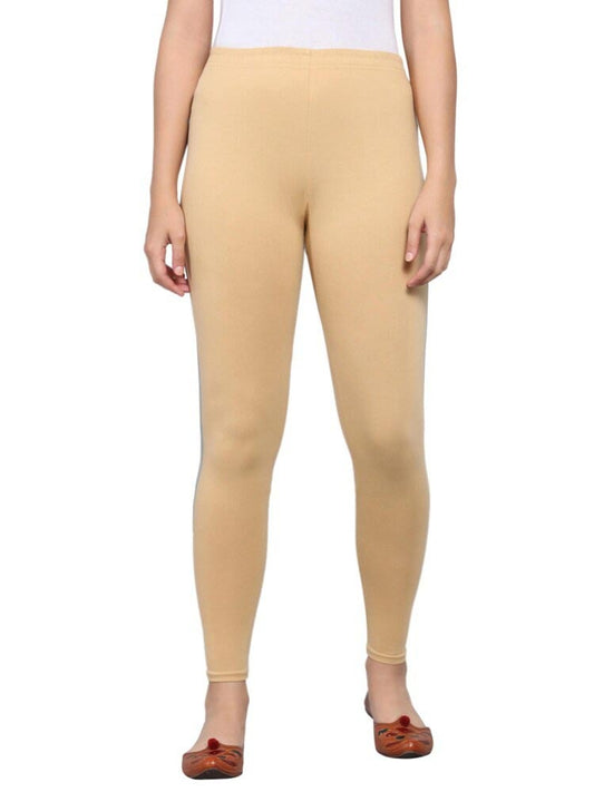 Girls Stretch Beige Ankle Legging