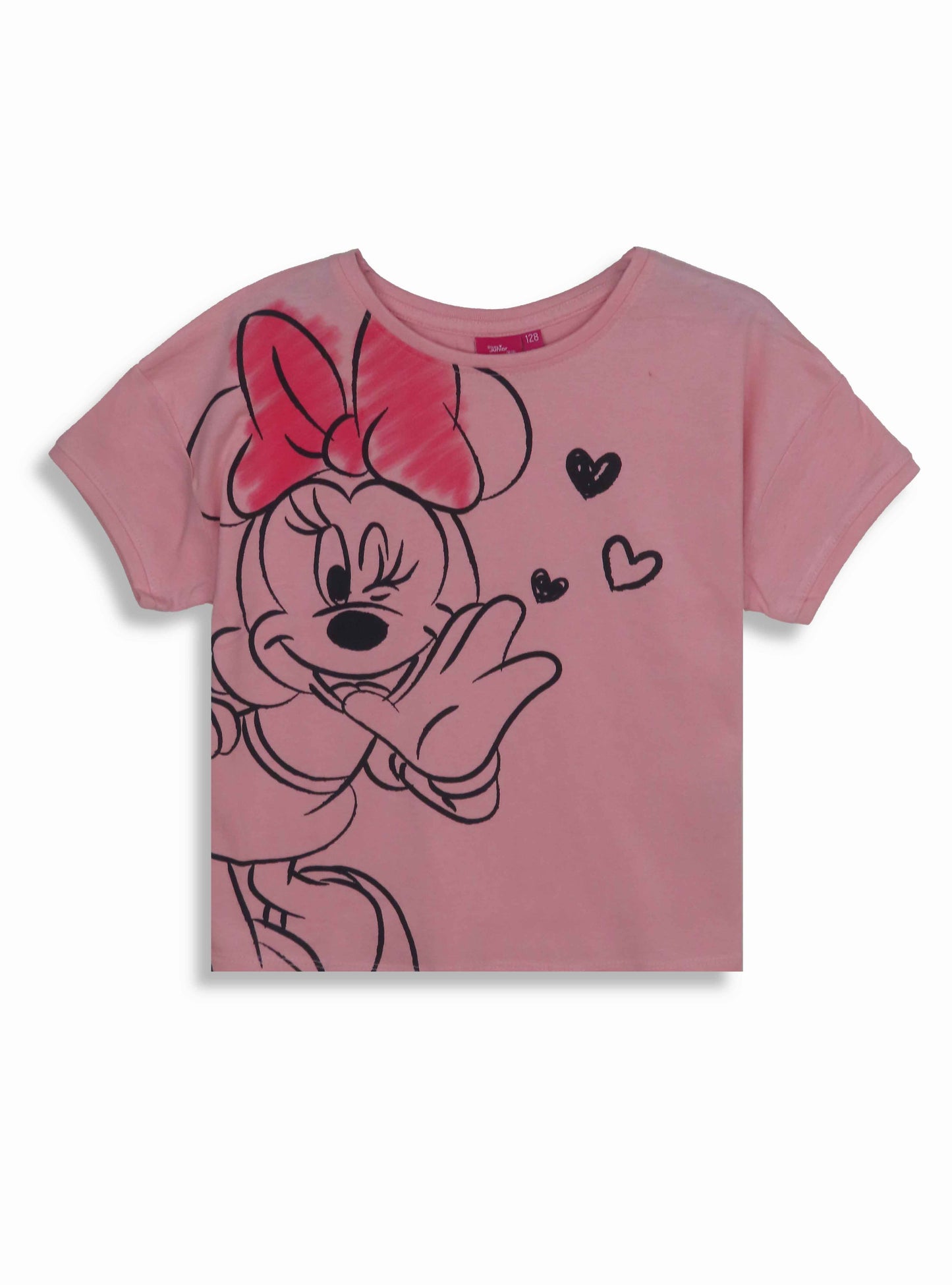 Girls Pink AOP Cropped T Shirt