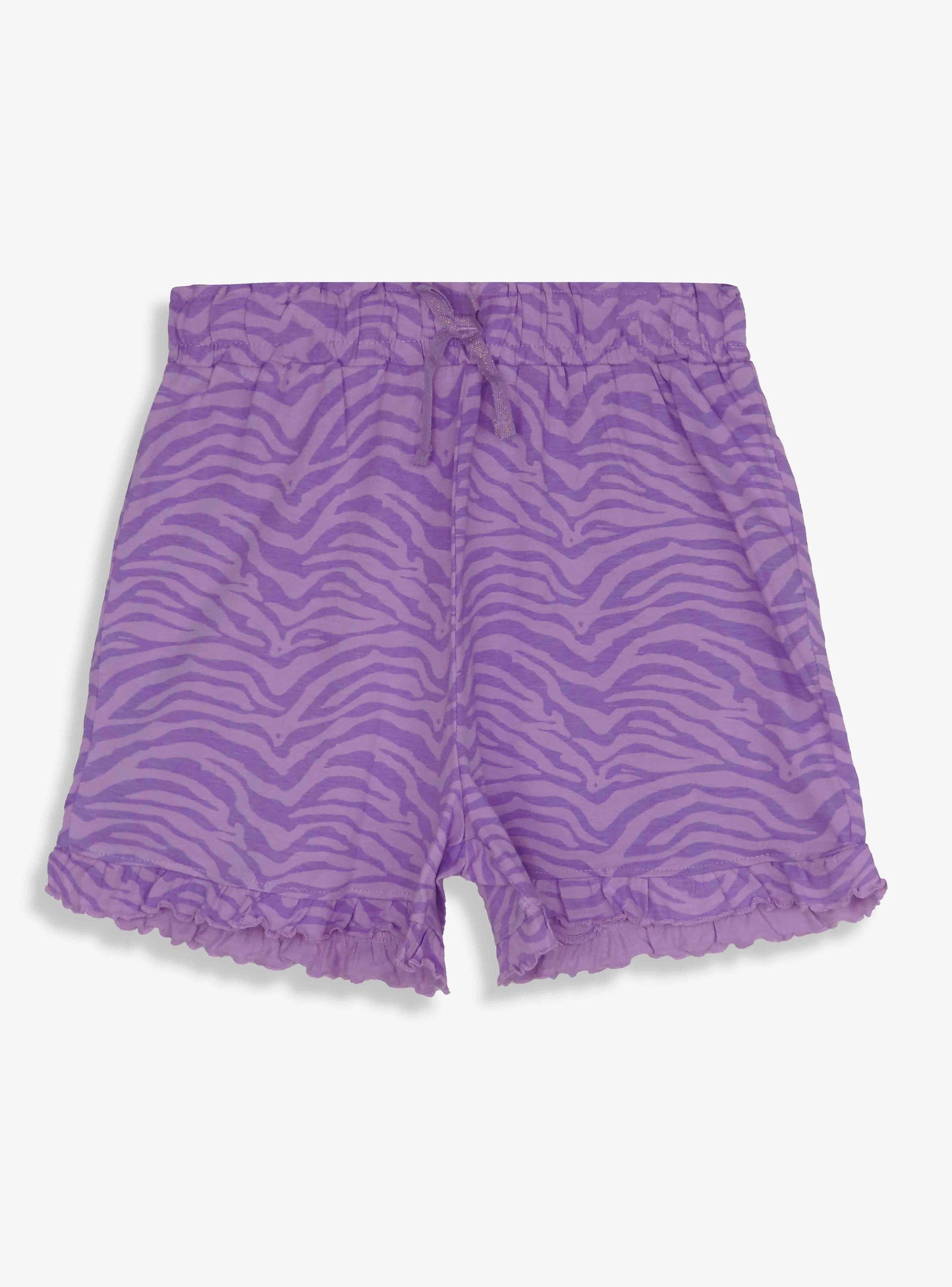 Girls Lilac Aop Knit Shorts