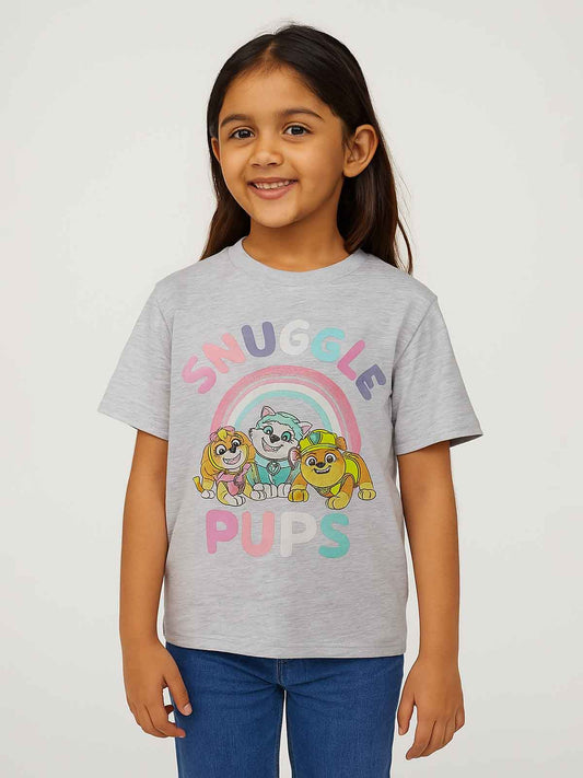 Girls Glitter Printed T Shirt